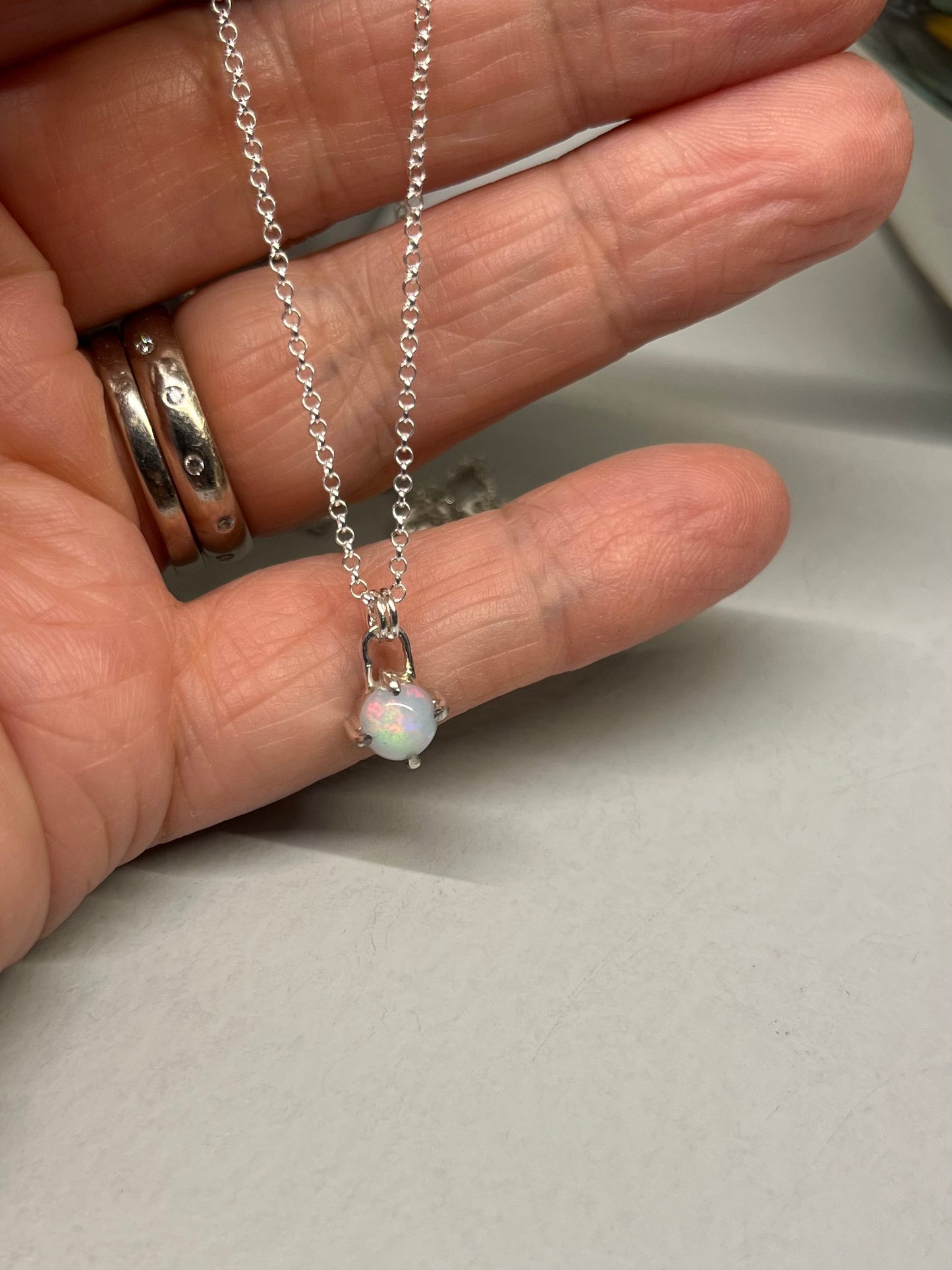 Australian opal necklace