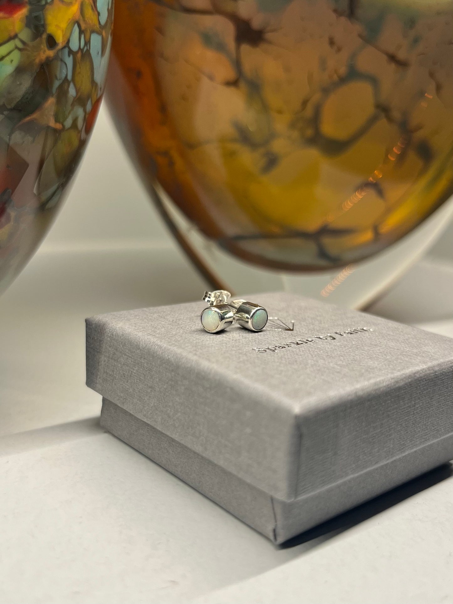Australian Opal stud earrings