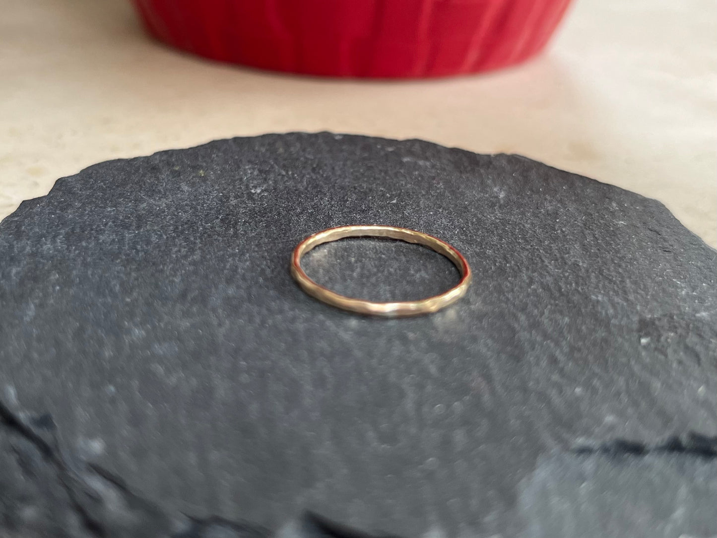 Dainty 9ct gold stacking ring