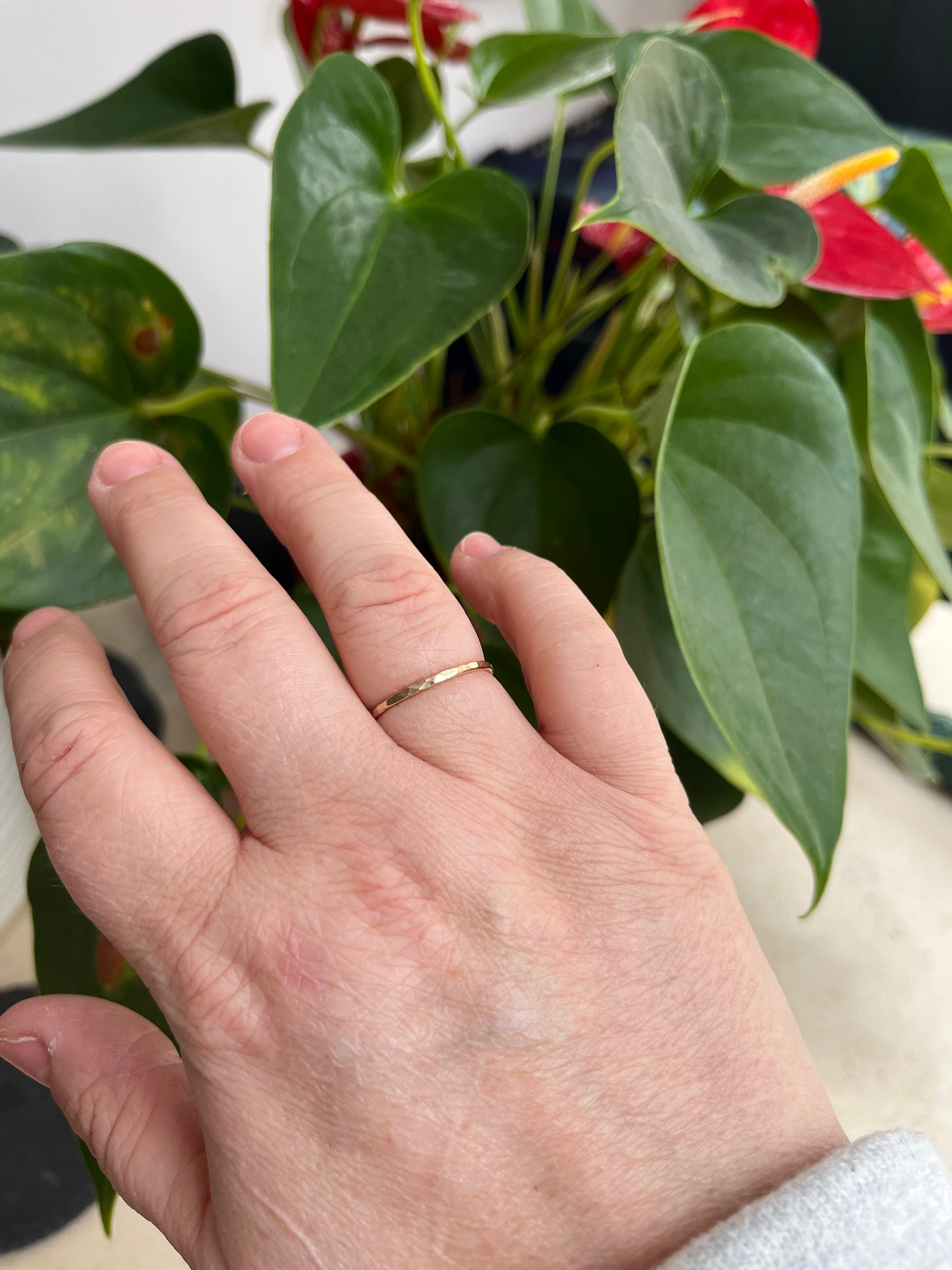 Dainty 9ct gold stacking ring