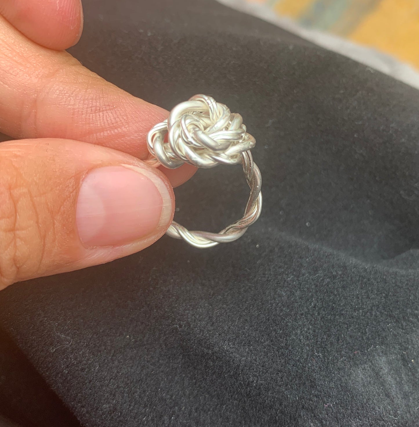 Sterling silver rose ring