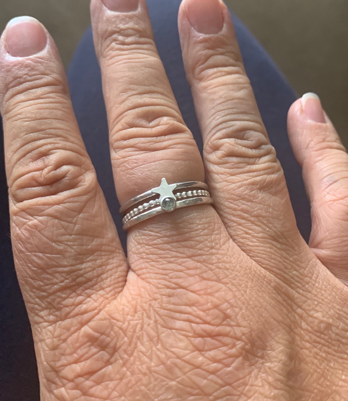 Sterling silver star ring