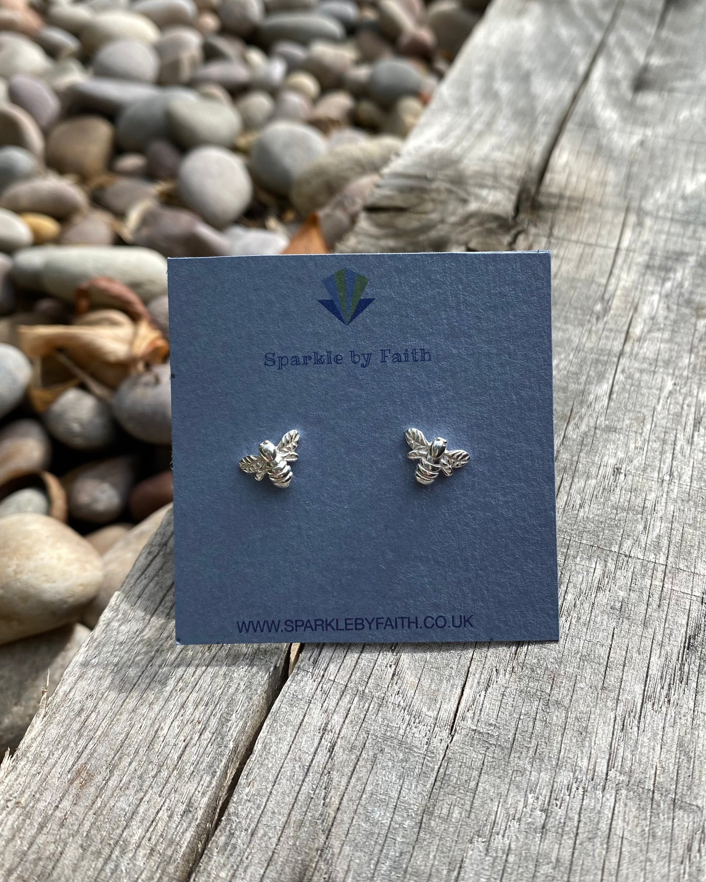 Sterling silver Bee studs