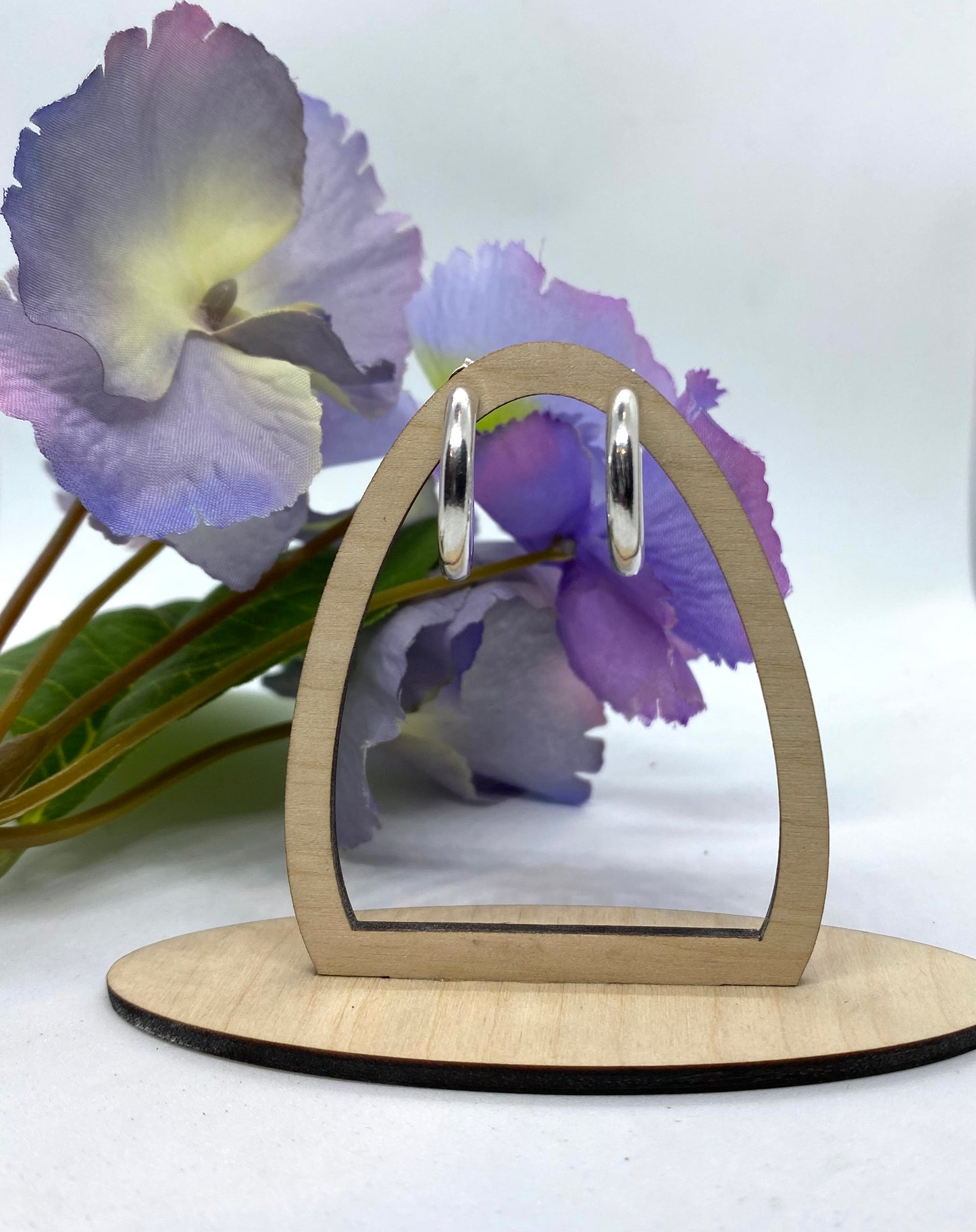 Sterling silver hoop earring