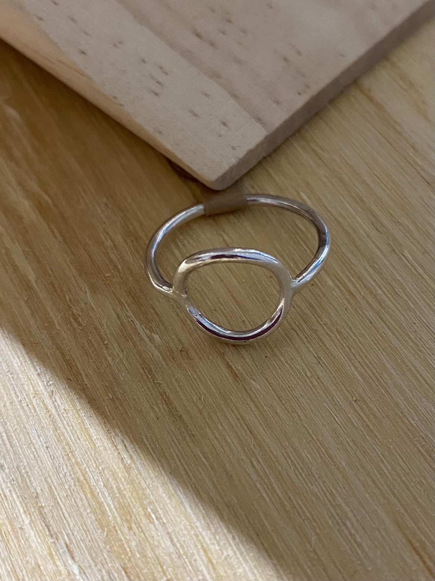 Eco Sterling silver circle ring