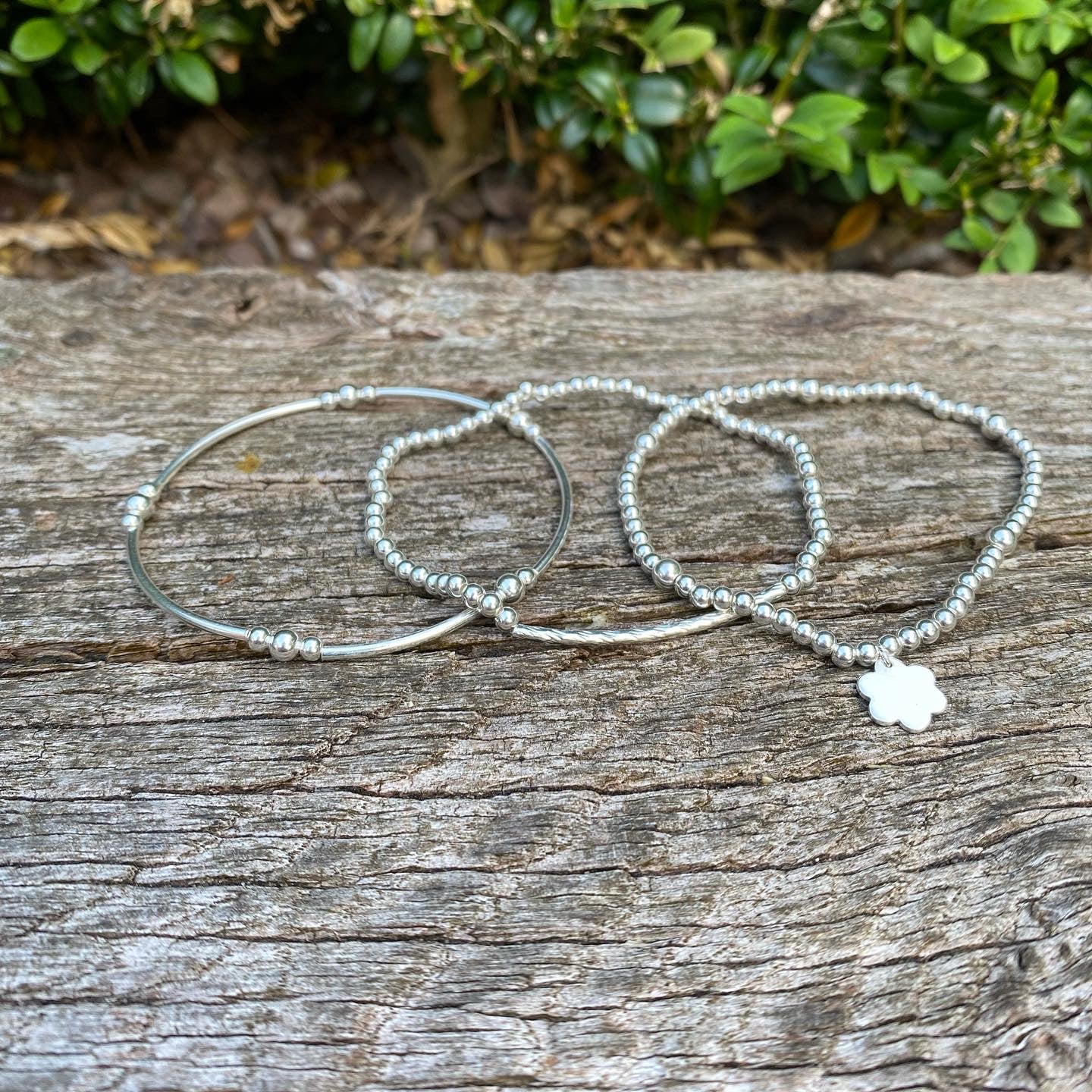 Sterling silver stacking bracelets