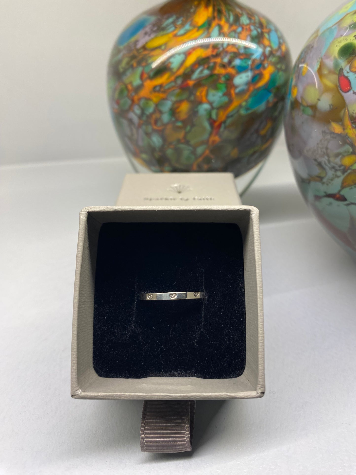 Sterling silver stamped stacking rings