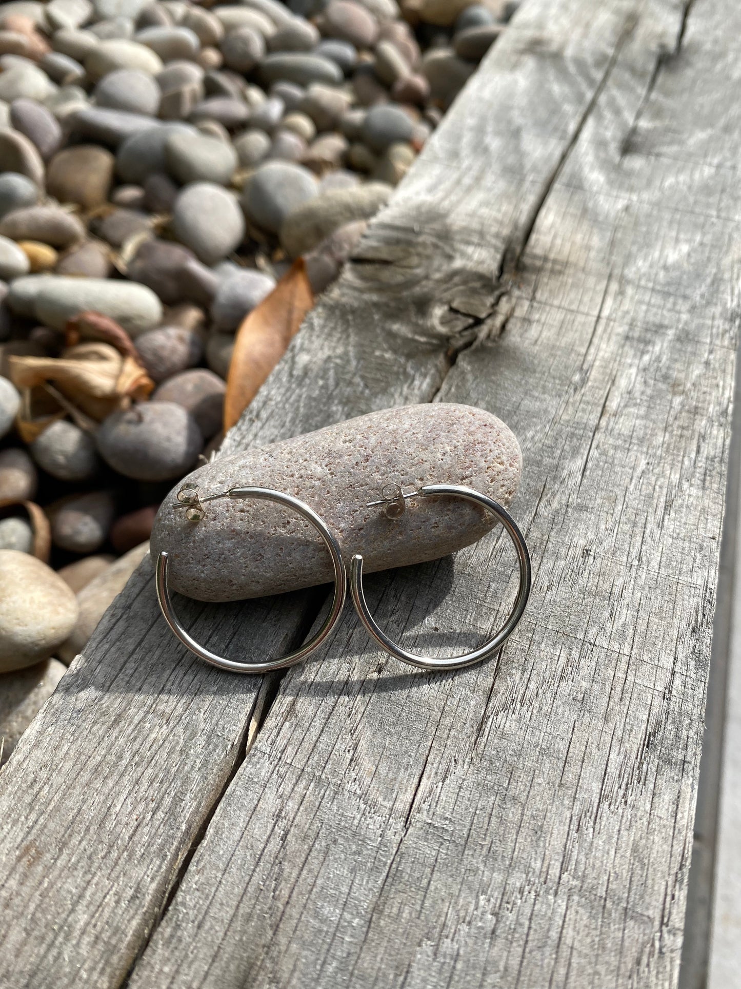 Sterling silver hoop earrings