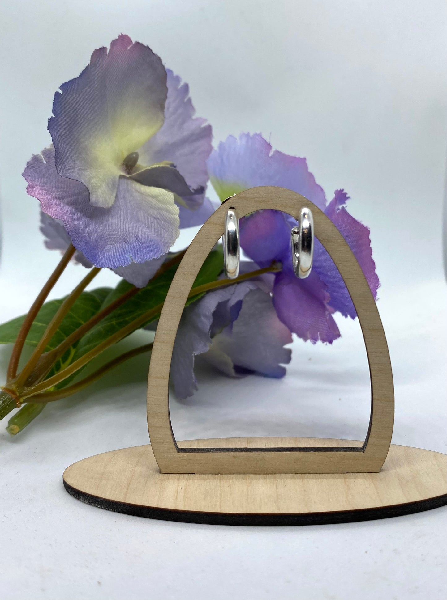 Sterling silver hoop earring