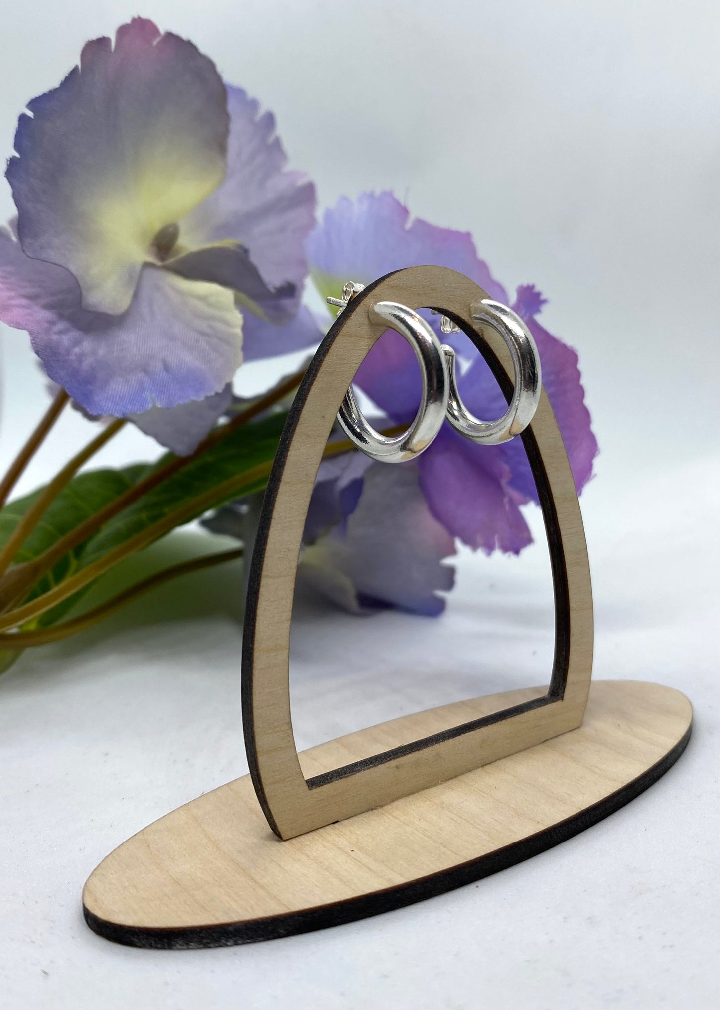 Sterling silver hoop earring