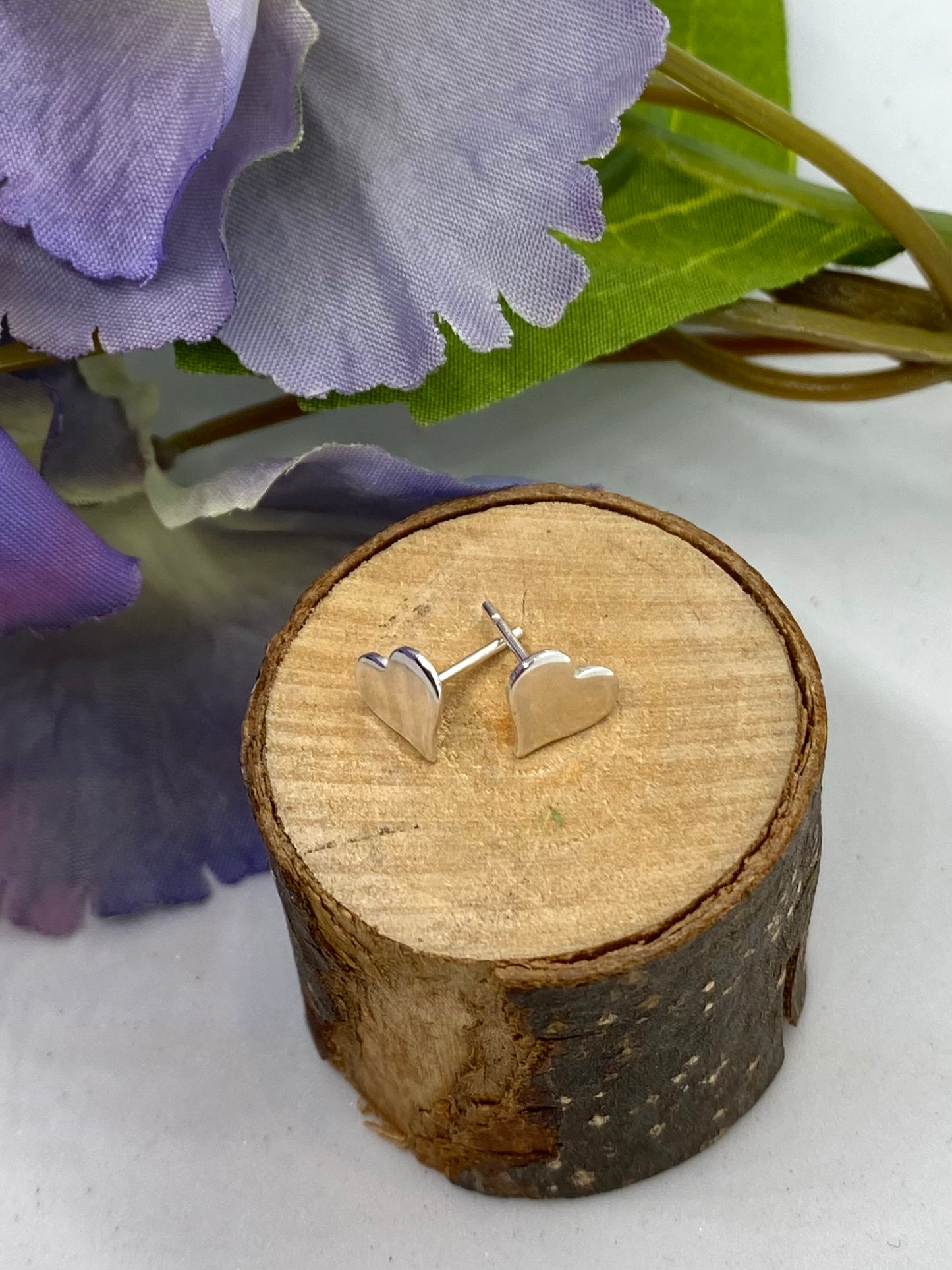 Eco sterling silver stud earrings