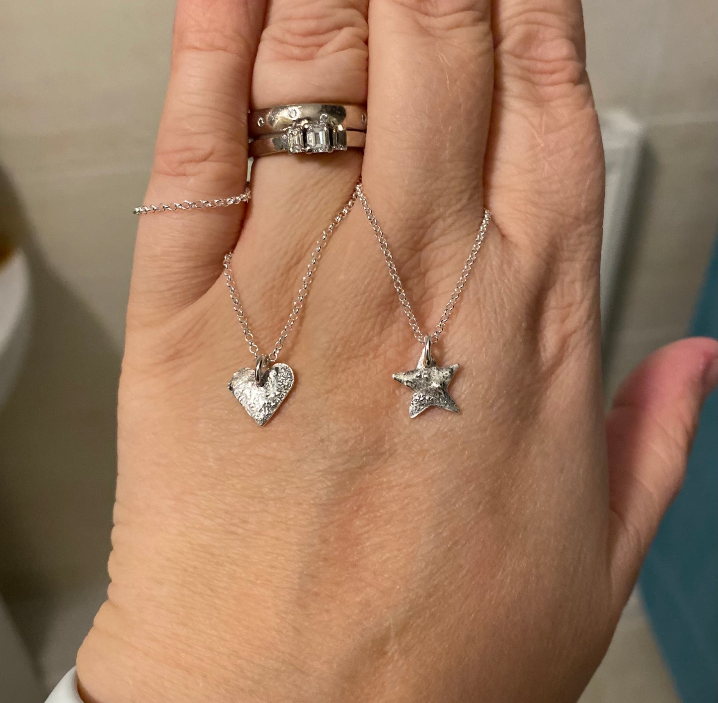 Eco Sterling Silver Star Dust Necklace