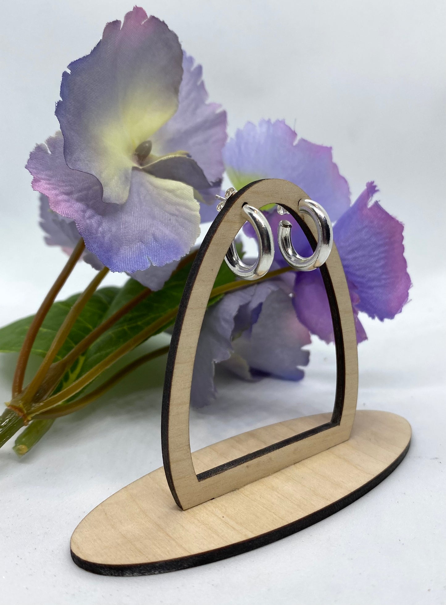 Sterling silver hoop earring