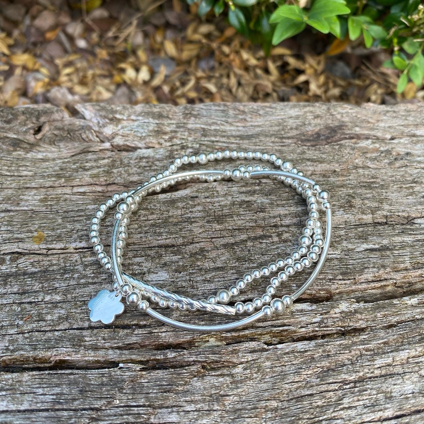 Sterling silver stacking bracelets