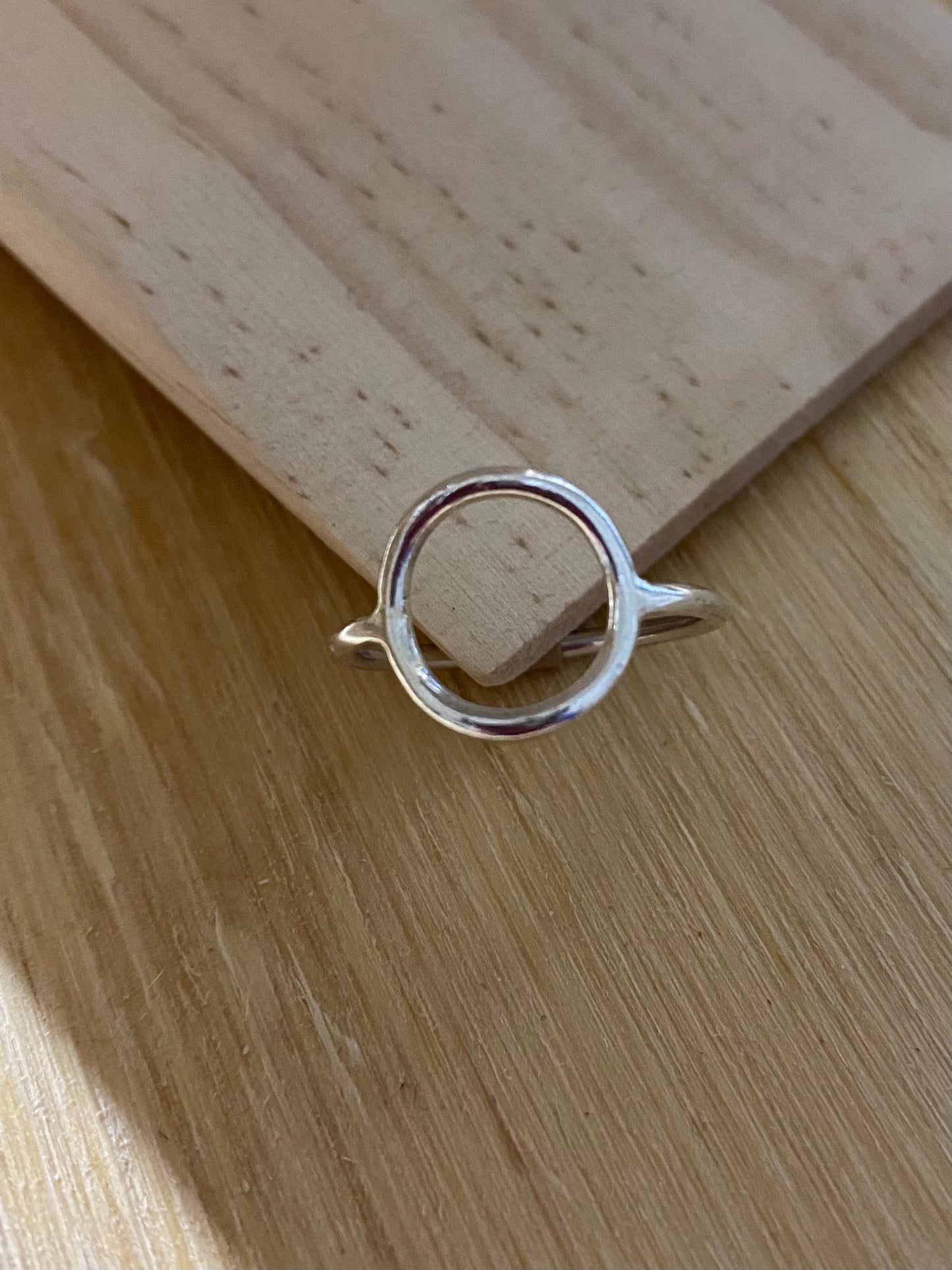 Eco Sterling silver circle ring