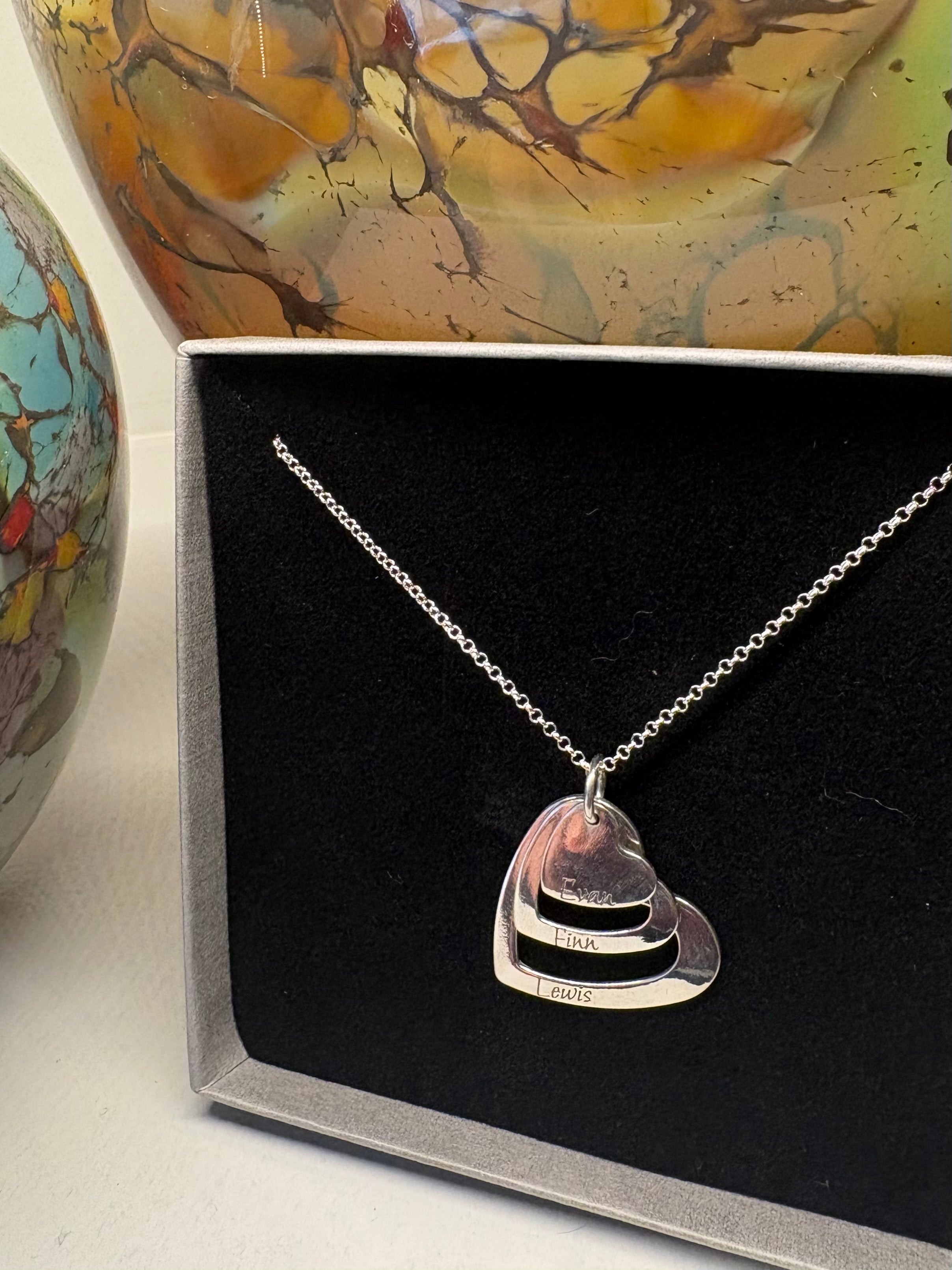 Personalised heart necklace