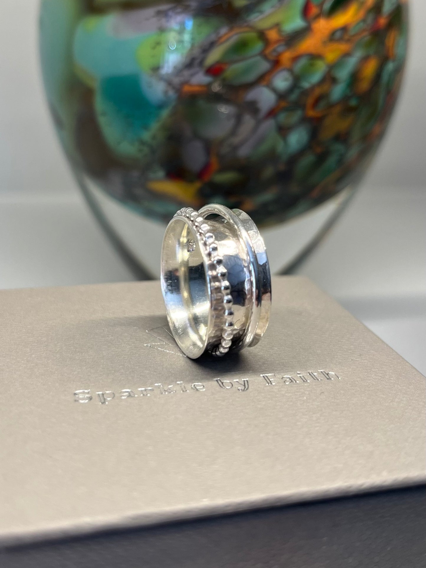 Sterling silver spinner ring