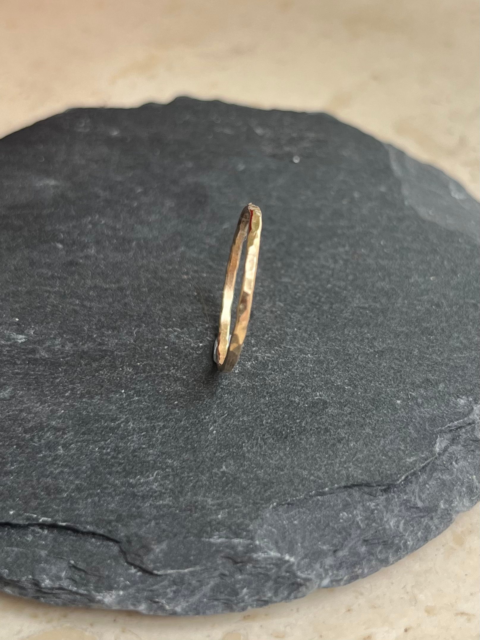 Dainty 9ct gold stacking ring