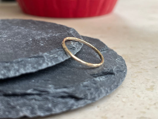 Dainty 9ct gold stacking ring