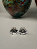 Eco Sterling Silver Flower Studs