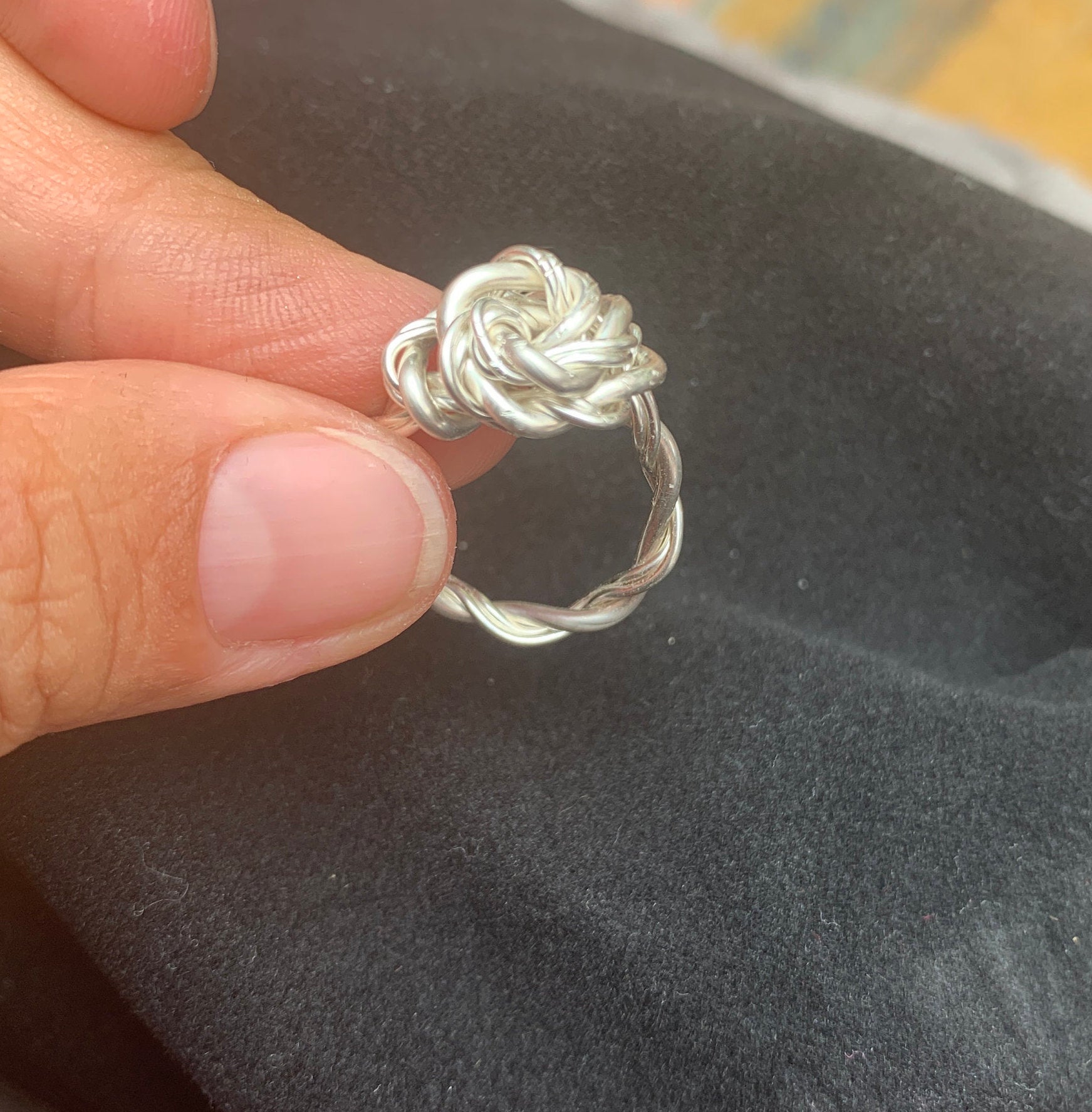 Sterling silver rose ring
