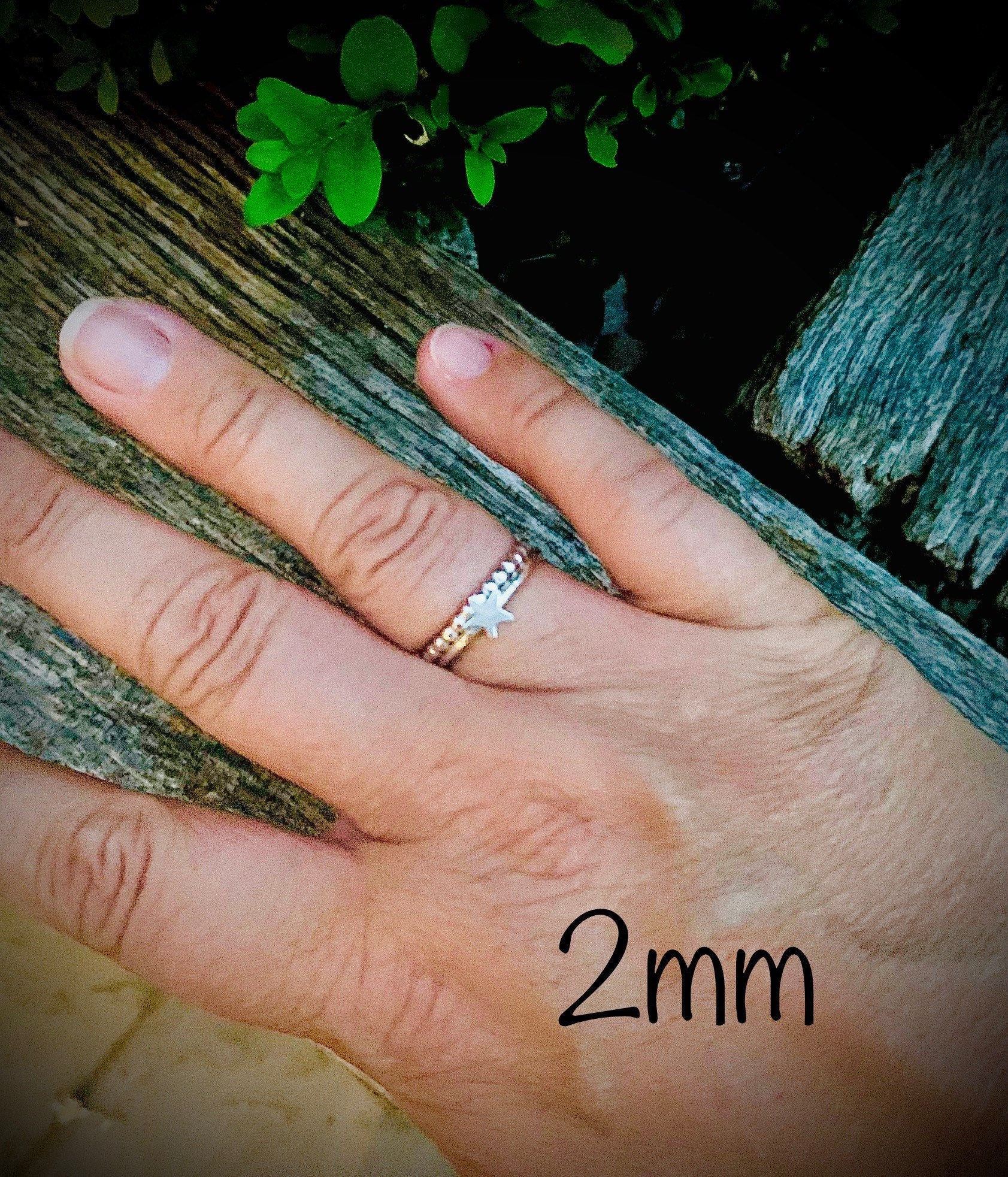 Sterling silver beaded wire stacking ring