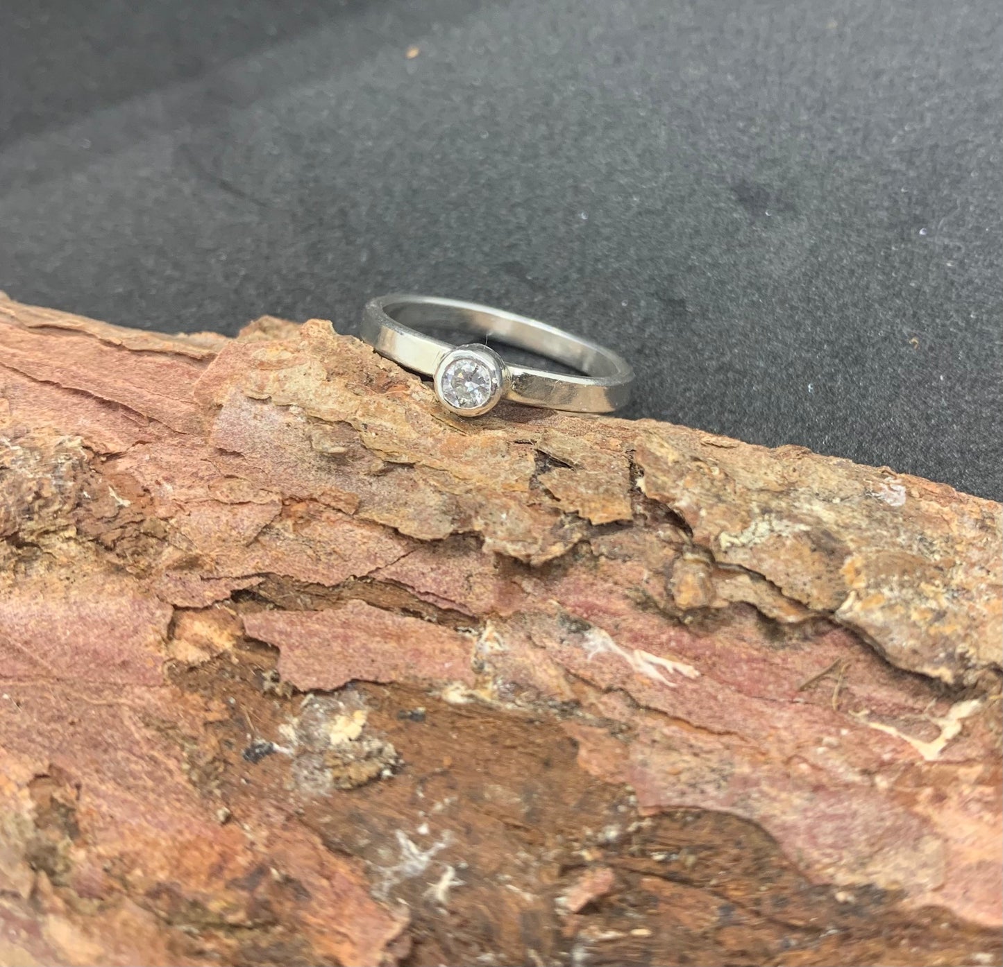 Sterling silver Swarovski gemstone ring