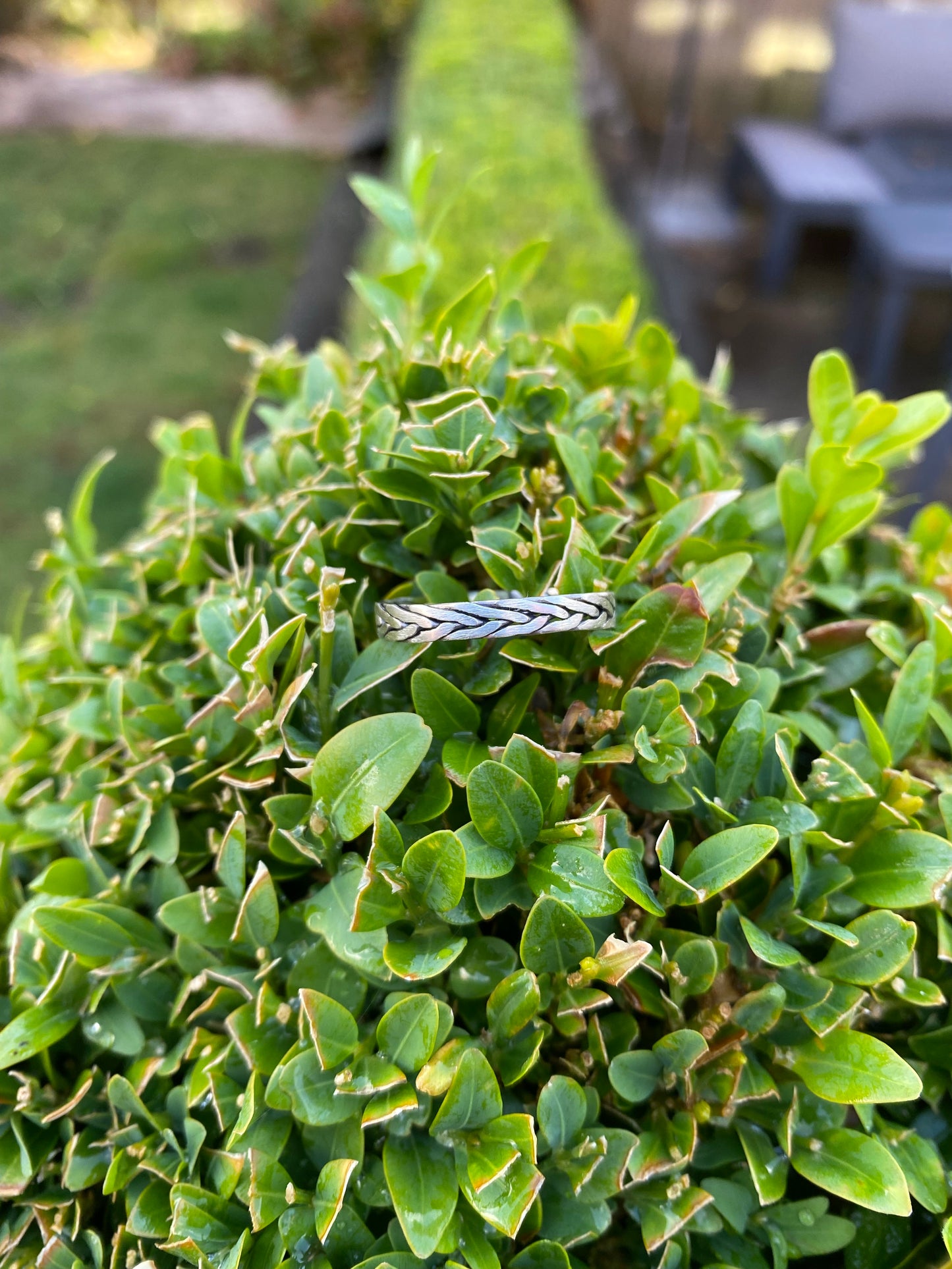Eco Sterling Silver Braided sterling silver ring
