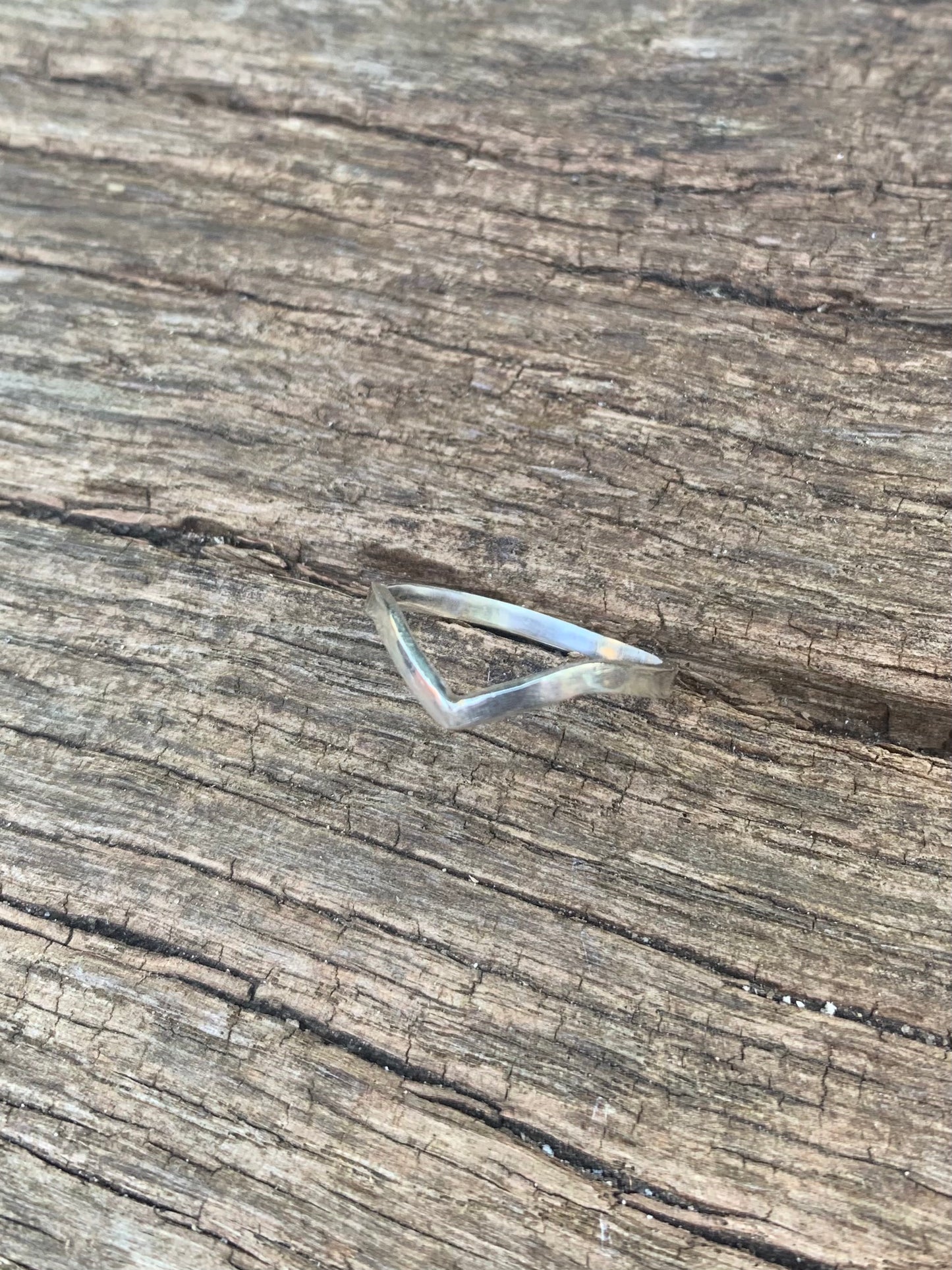 Sterling silver wishbone ring