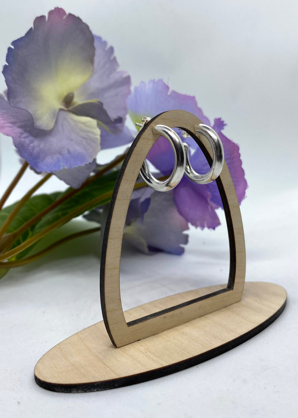 Sterling silver hoop earring