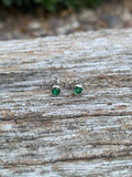 3mm emerald studs