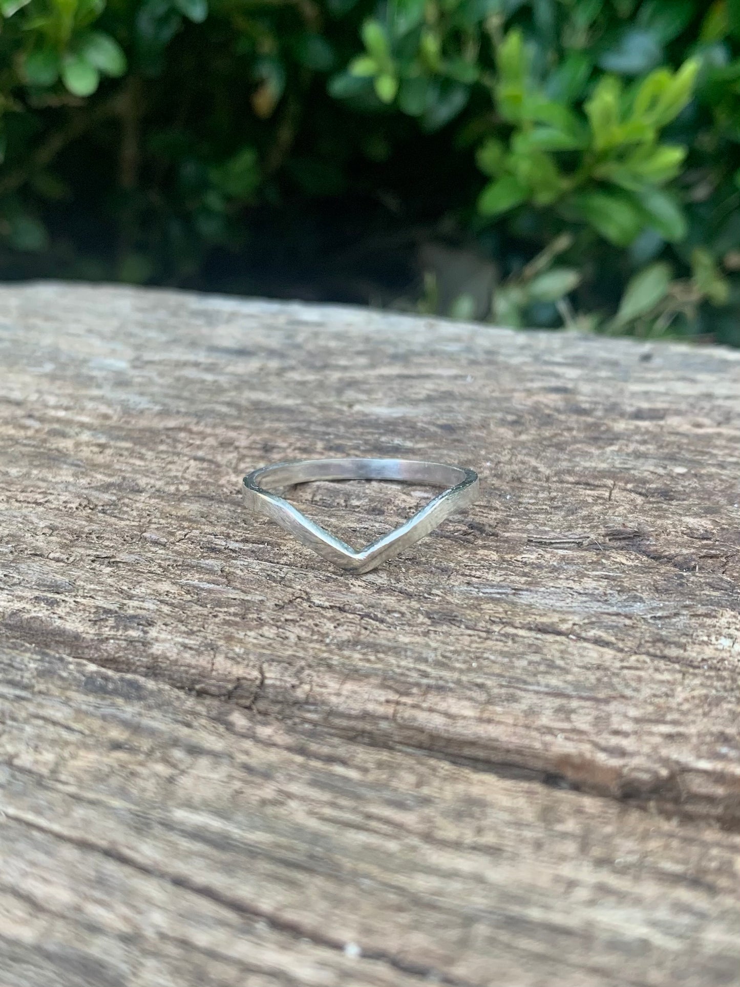 Sterling silver wishbone ring