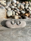 Eco sterling silver molten hoops